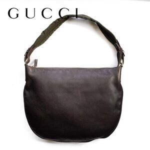 Gucci Dark Brown Leather Shoulder Bag